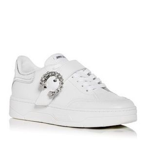 JIMMY CHOO
Osaka embellished leather sneakers